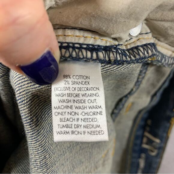 Loft Womens Original Boot Jeans Sz 12 Petite 31 Waist Western Classic Whiskered - Picture 11 of 12